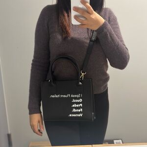 LA|TC Tote Bag – “I Speak Fluent Italian” Printed Tote with Shoulder Strap